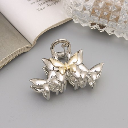 Hair crab "Heiser" butterflies, 5 cm, silver