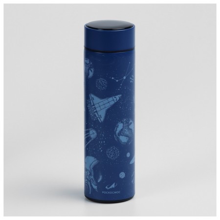 Thermos with a thermometer Roscosmos x Onlytop, 500 ml, blue color-2