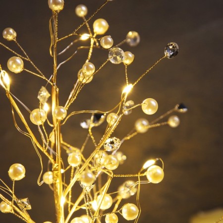 LED bush "Drops of dew" 35 × 26 × 3 cm, 10 LED, constant glow, from batteries CR2032x2 (complete), glow warm white-2