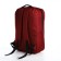 Youth backpack made of textiles, external pocket, red color
