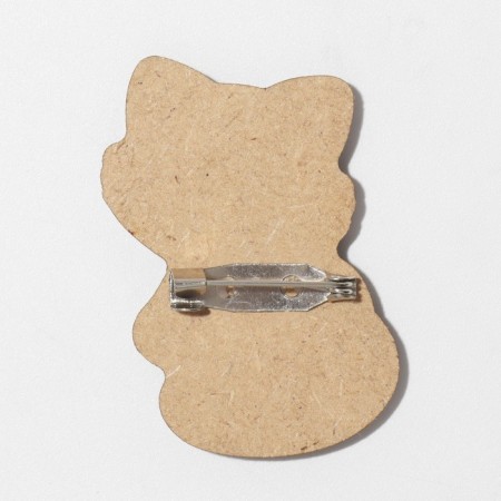 Brooch wooden children's "raccoon", color-2