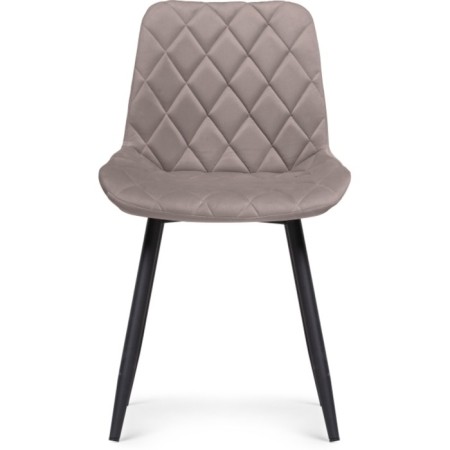 Stol on a metal frame Baoine used metal/velor, black/latte 50x55x83 cm-4